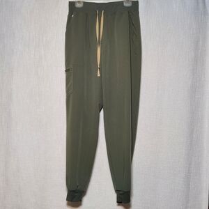 FIGS High Waisted Zamora Jogger Scrub Pants Moss Large